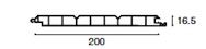 Mammut 200 S 0615   3-Brett-Optik    (200 mm Deckbreite )